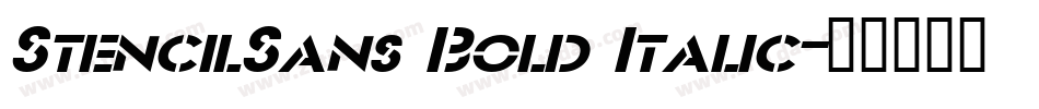 StencilSans Bold Italic字体转换